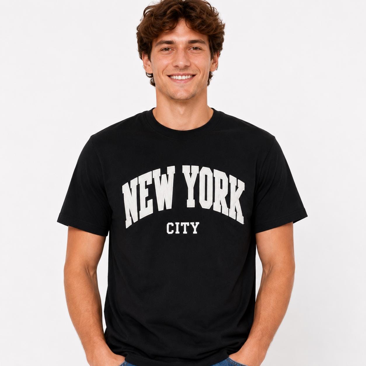 Men’s New York T-Shirt | Vintage Brooklyn Graphic t-shirt for Men and Women aplique