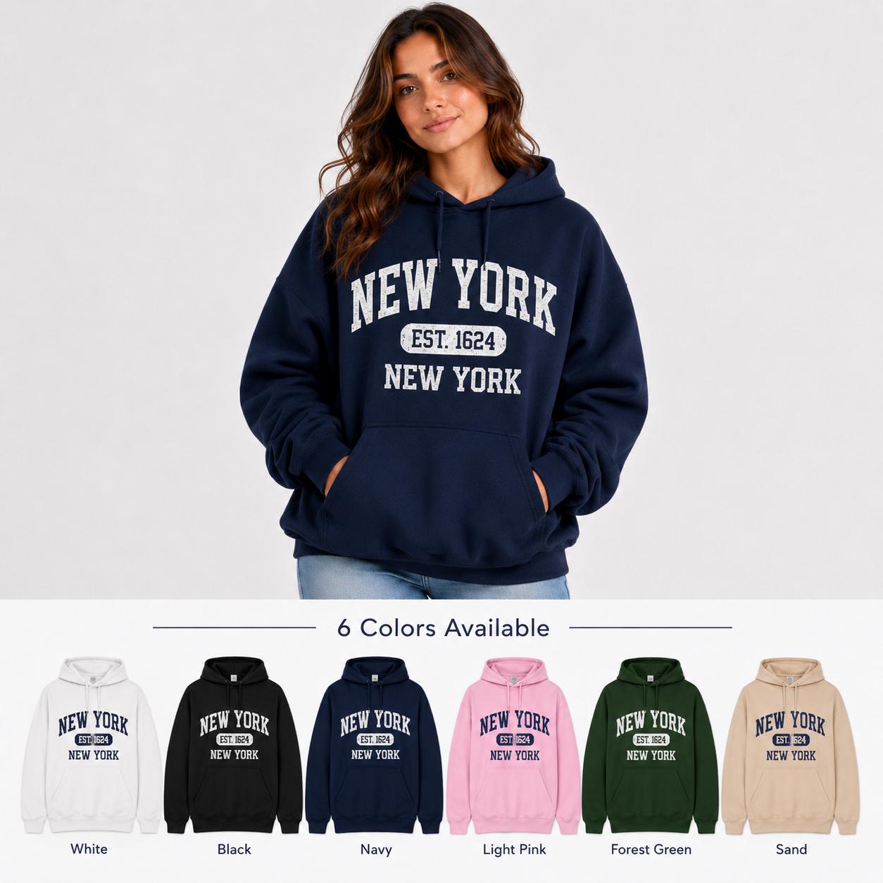 Men's New York Est. 1624 Graphic T-Shirt | Vintage Collegiate NYC Apparel