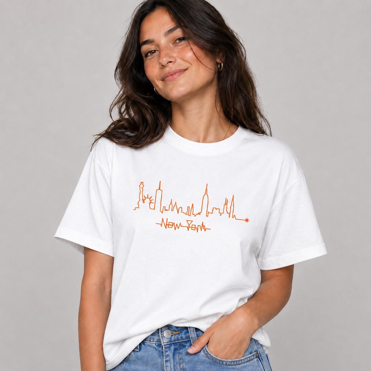 New York Skyline Graphic T-shirt | MARS FASHION USA cardio Unisex Tee