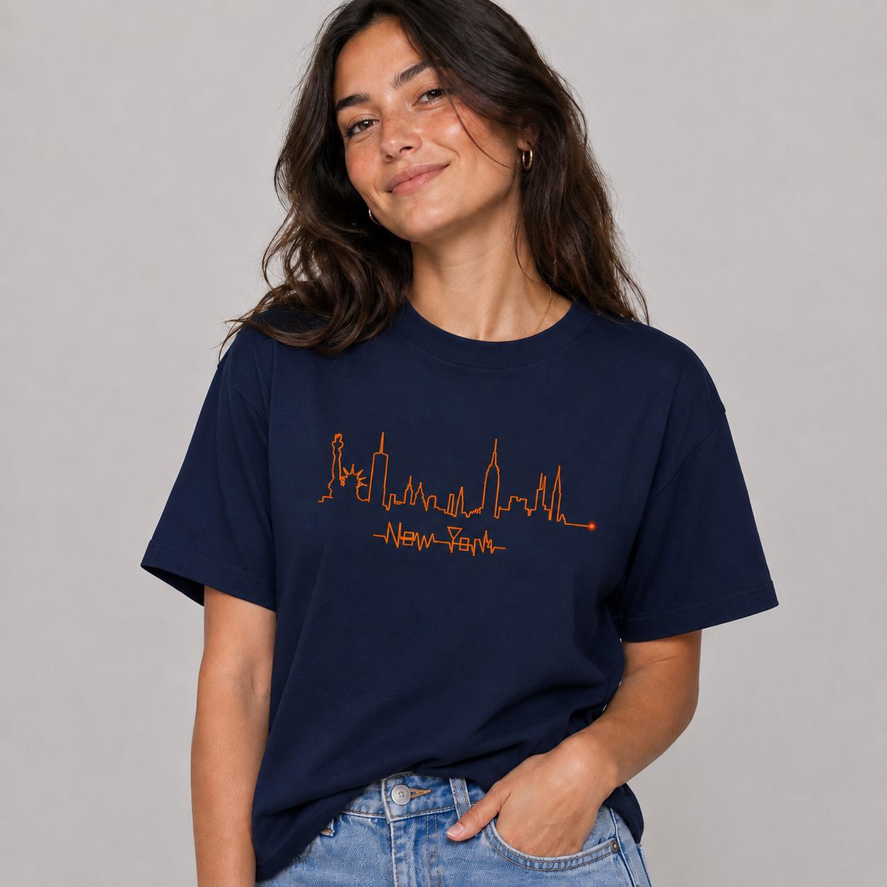 New York Skyline Graphic T-shirt | MARS FASHION USA cardio Unisex Tee