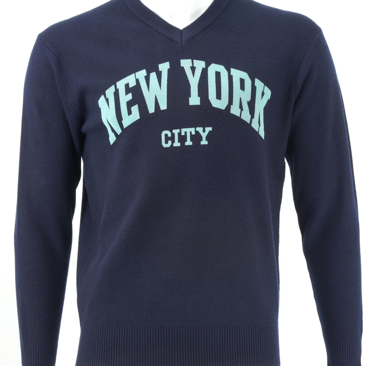 New York City V-Neck Pullover Sweater, Unisex Graphic Streetwear Top