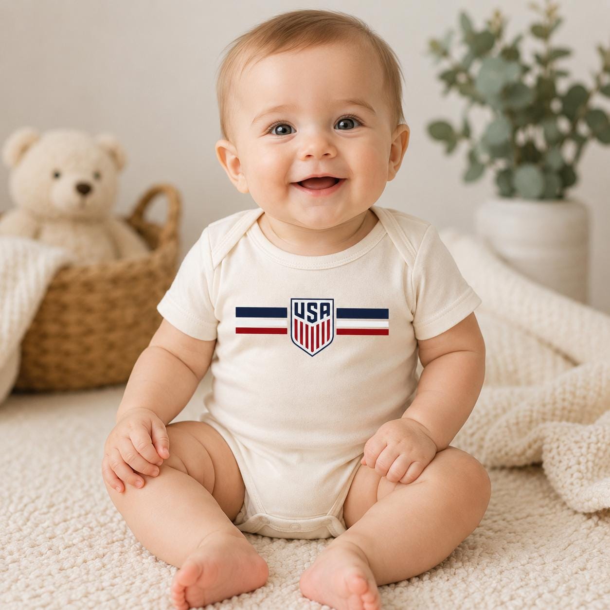 USA Soccer Fan Tee, Comfort Colors Patriotic Game Day Shirt