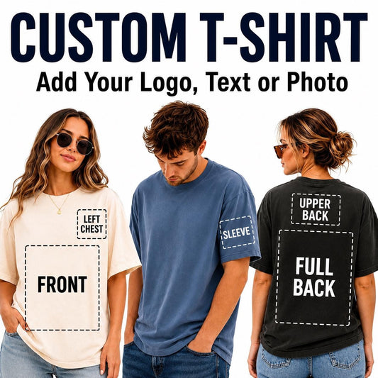 Custom Comfort Colors 1717 T-Shirt, Your Logo Text Photo Design Tee
