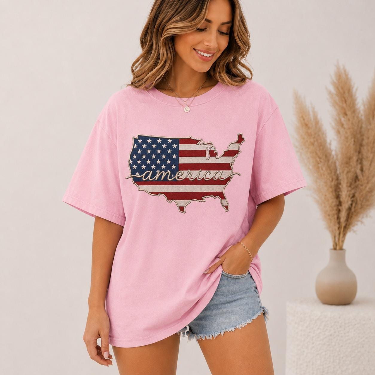 Comfort Colors USA Map Shirt, Patriotic 4th of July Tee, America Est 1776