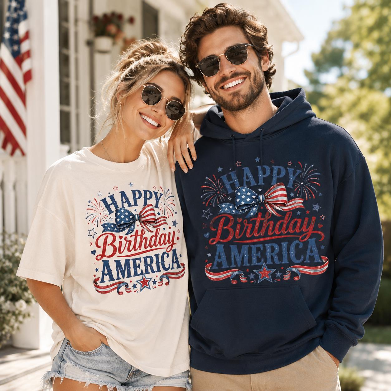 Happy Birthday America Patriotic USA Shirt, Comfort Colors Tee
