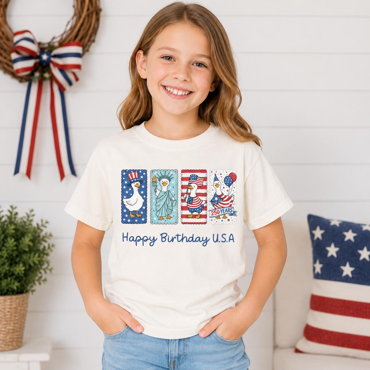 Comfort Colors USA Patriotic Birthday Shirt, 4th of July Family Tee