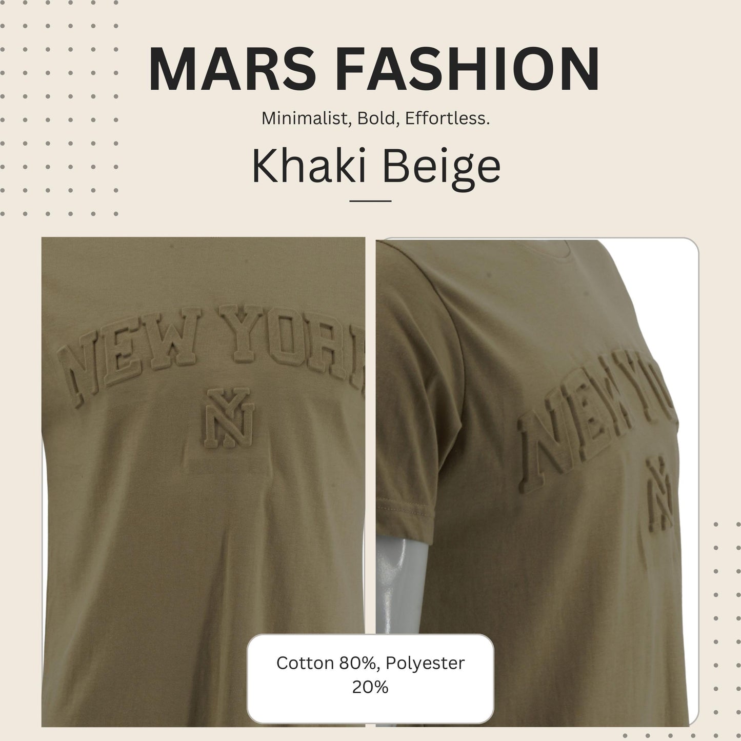 New York Raised Letter T-Shirt, Embossed Puff Print Cotton Blend Tee