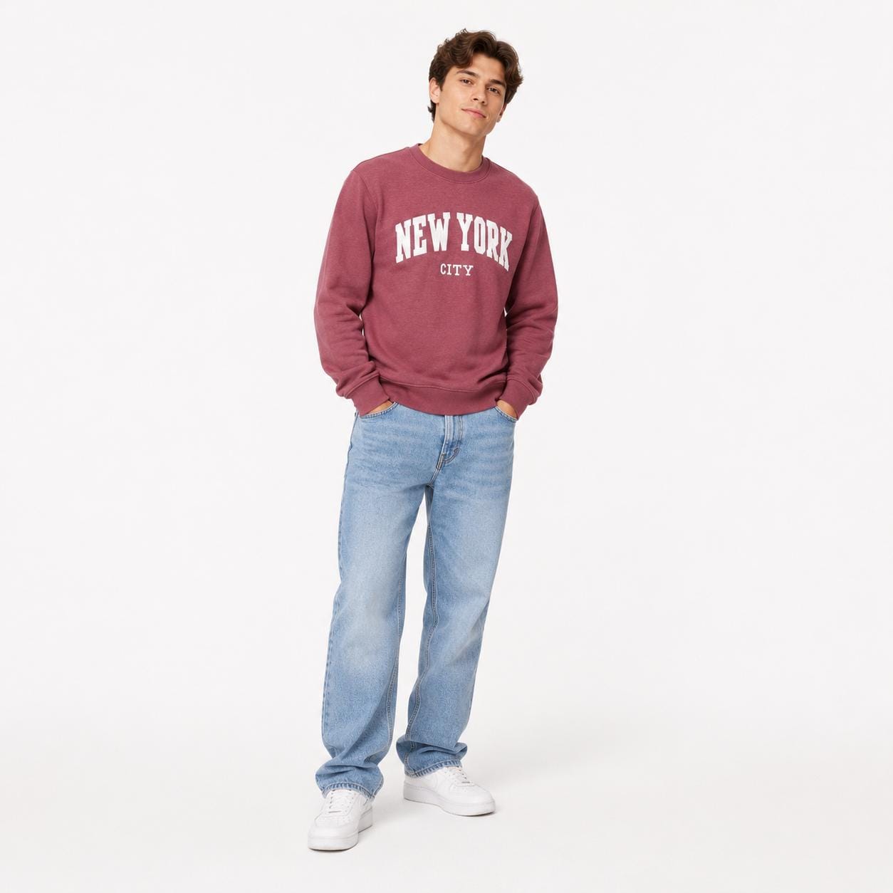 New York City Chenille Varsity Sweatshirt, Unisex College Style Pullover