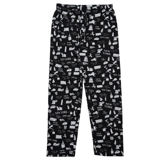 100% Cotton NYC All Over Print Pajama Lounge Pants