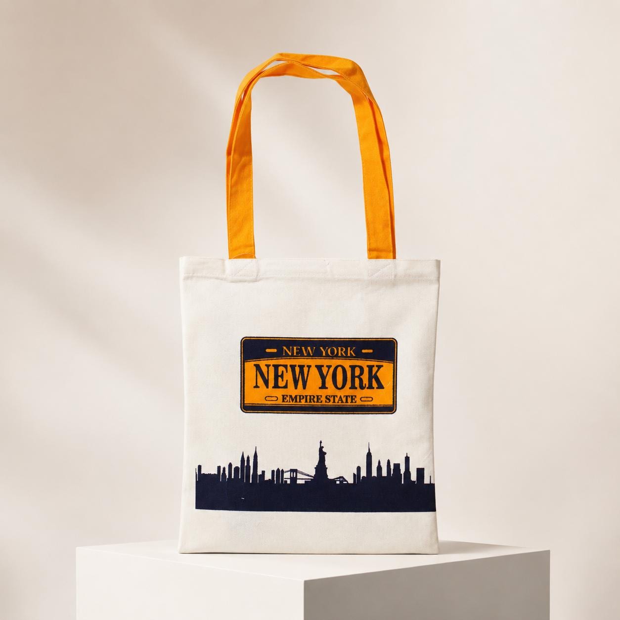 New York City Graphic Tote Bag, Statue of Liberty Skyline Shoulder Bag, Travel Souvenir