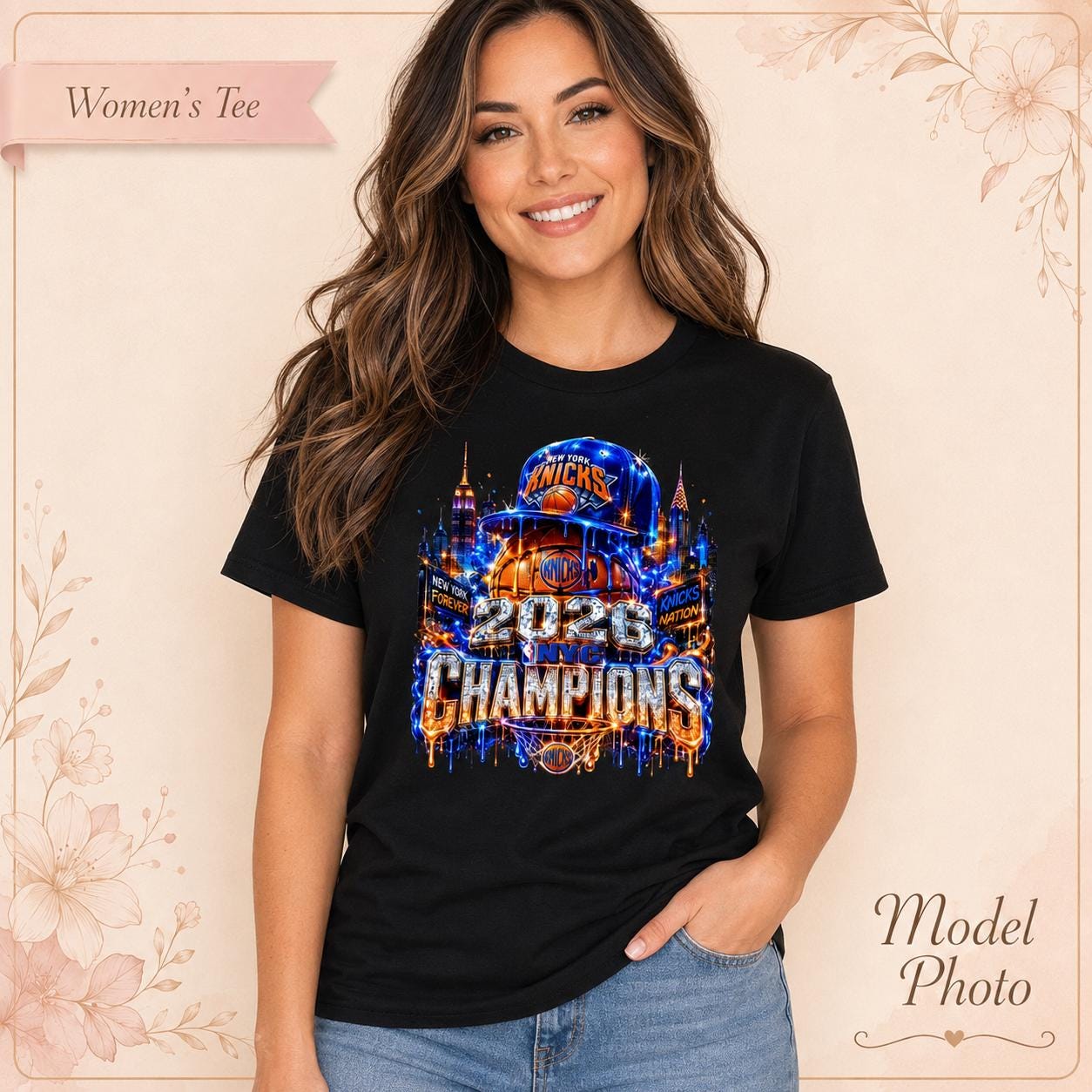 New York Knicks 2026 Champions Basketball T-Shirt, NBA Fan Apparel