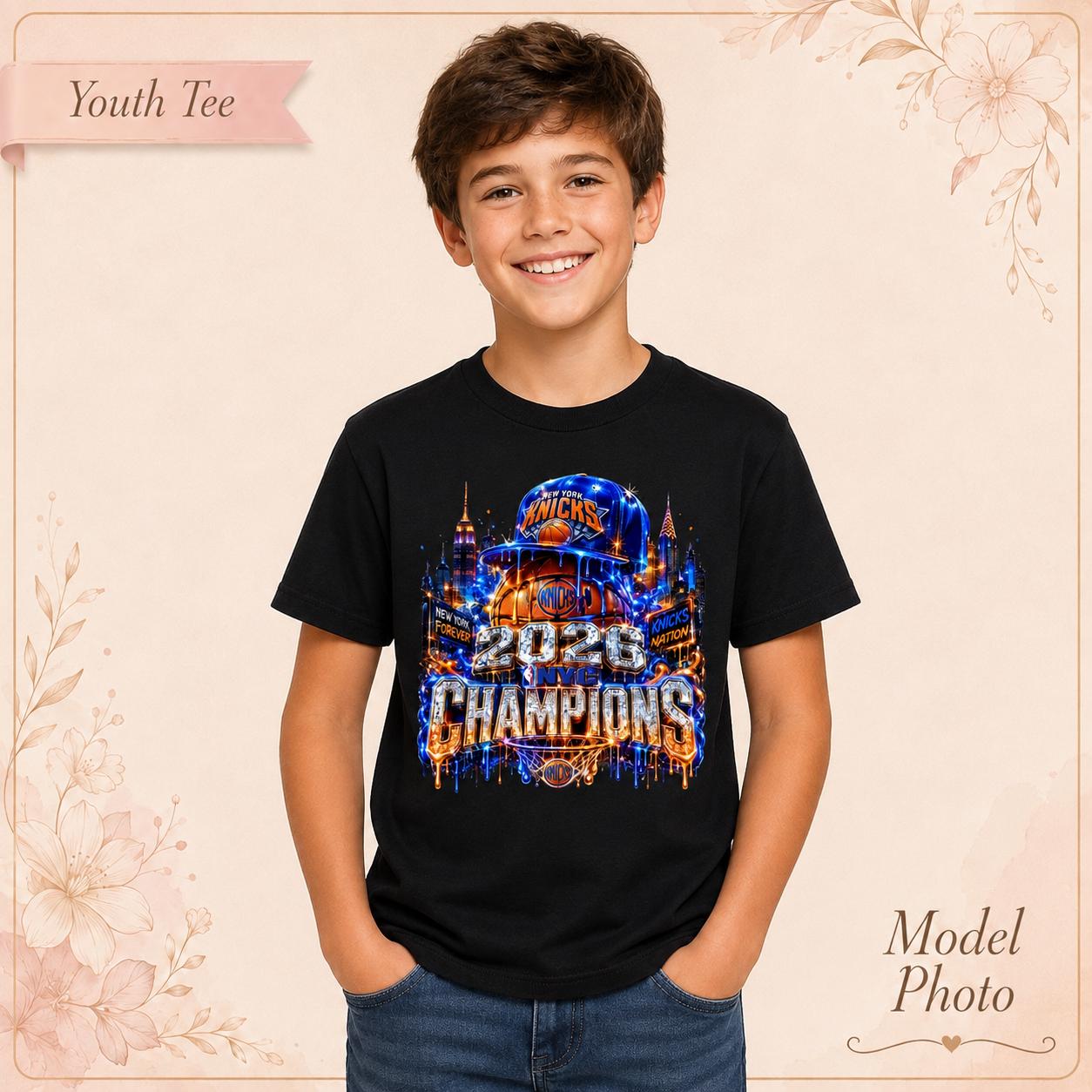 New York Knicks 2026 Champions Basketball T-Shirt, NBA Fan Apparel