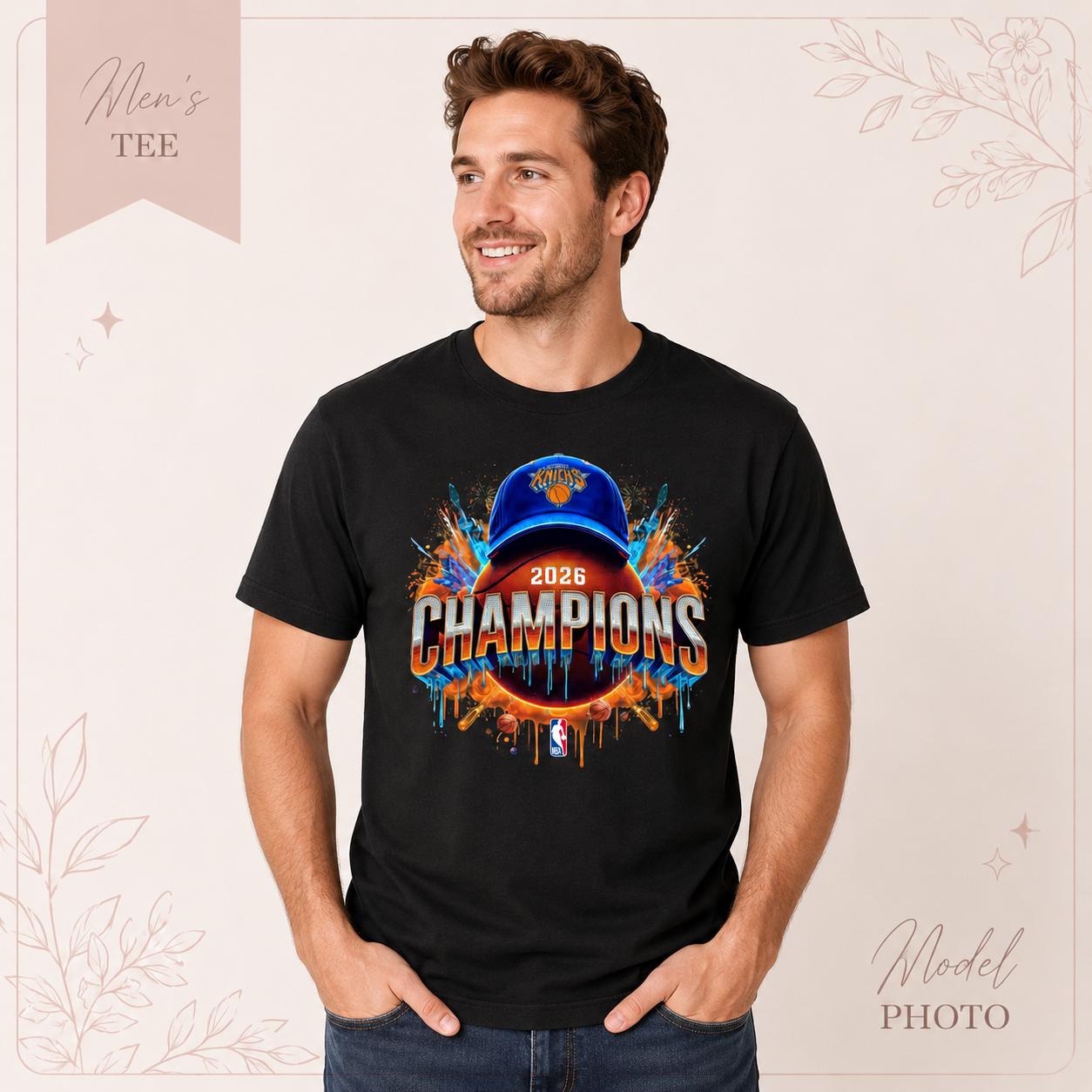 New York Knicks 2026 Champions Basketball T-Shirt, NBA Fan Apparel