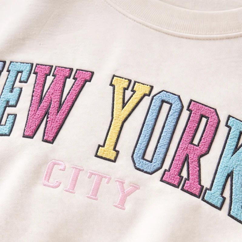 New York City Vintage Fleece Chenille Crew Sweatshirt | Graphic Crewneck Pullover