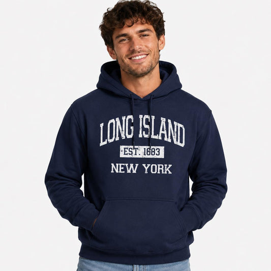 Long Island Est. 1683 Vintage Collegiate T-Shirt, Sweatshirt, Hoodie