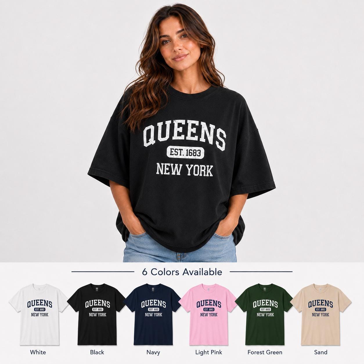 Queens Est. 1683 Vintage Collegiate T-Shirt, Sweatshirt, Hoodie