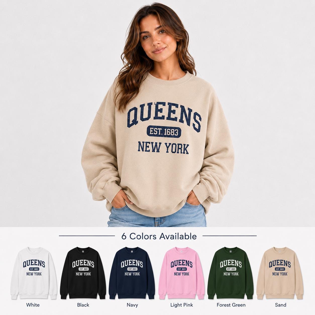 Queens Est. 1683 Vintage Collegiate T-Shirt, Sweatshirt, Hoodie