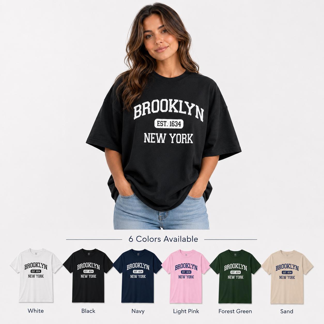Brooklyn Est. 1634 Vintage Collegiate T-Shirt, Sweatshirt, Hoodie