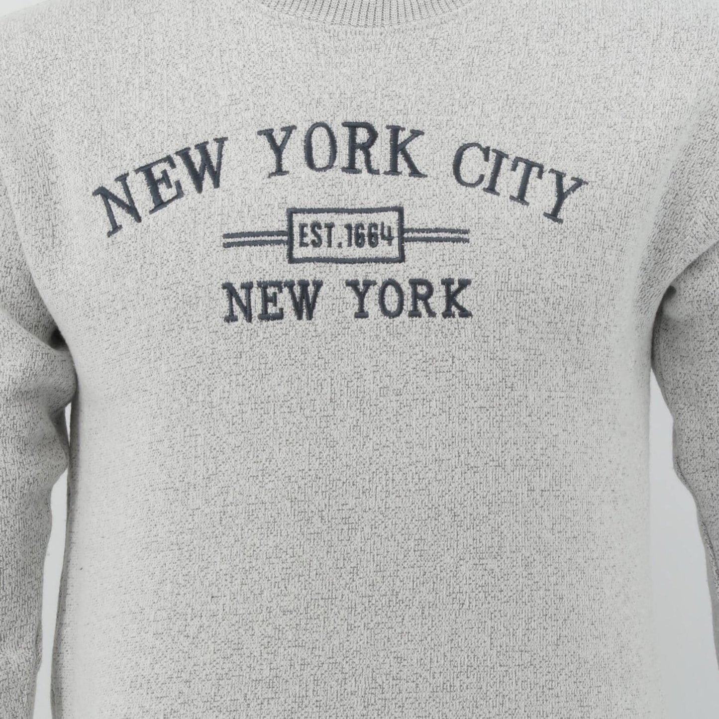 New York City Embroidered Crewneck Sweatshirt, Minimalist NYC Souvenir Pullover