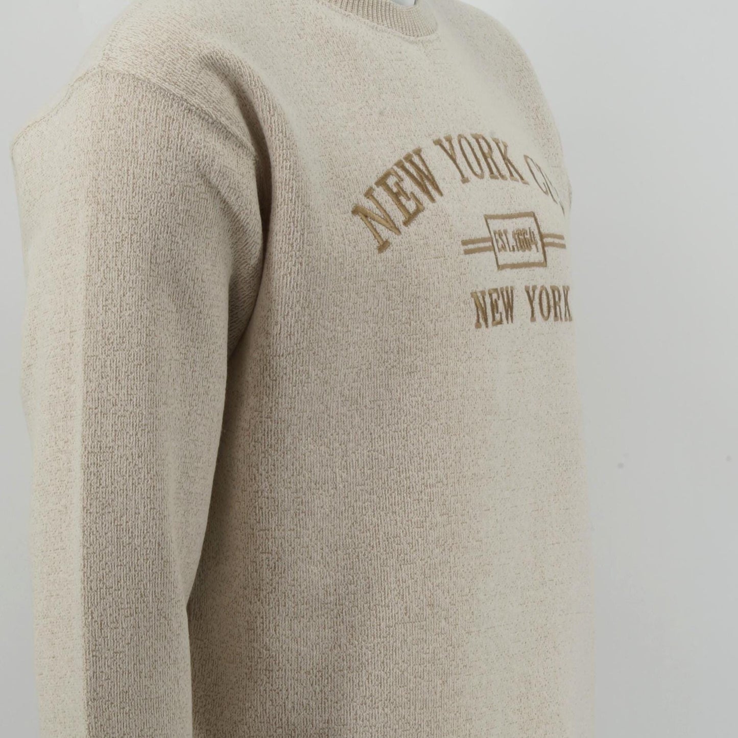 New York City Embroidered Crewneck Sweatshirt, Minimalist NYC Souvenir Pullover