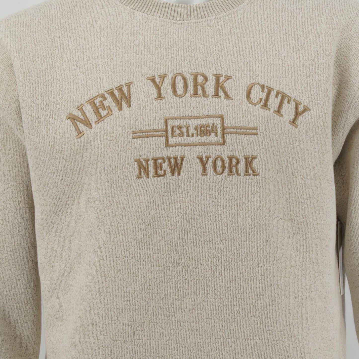 New York City Embroidered Crewneck Sweatshirt, Minimalist NYC Souvenir Pullover