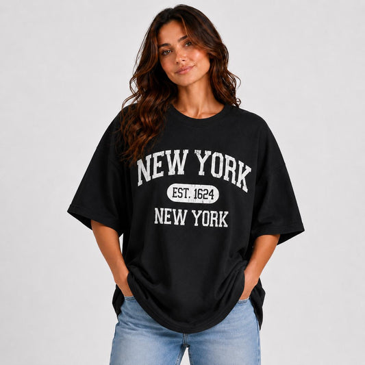 Men's New York Est. 1624 Graphic T-Shirt | Vintage Collegiate NYC Apparel