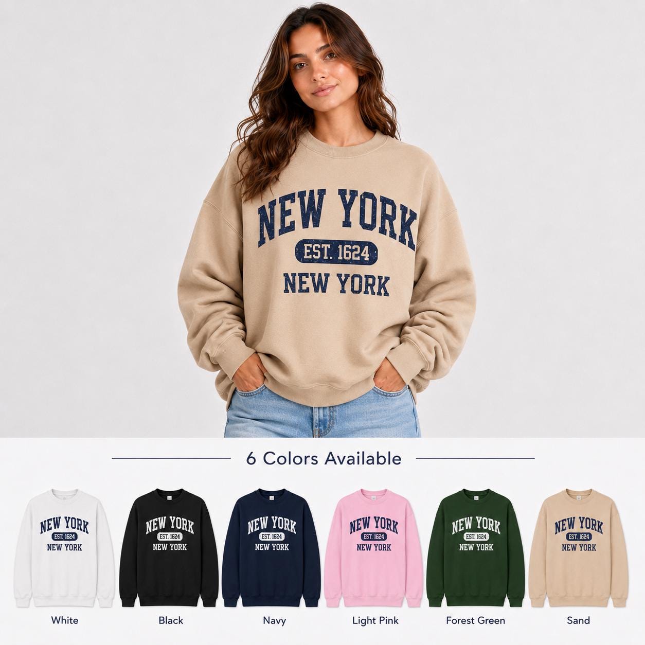 Men's New York Est. 1624 Graphic T-Shirt | Vintage Collegiate NYC Apparel