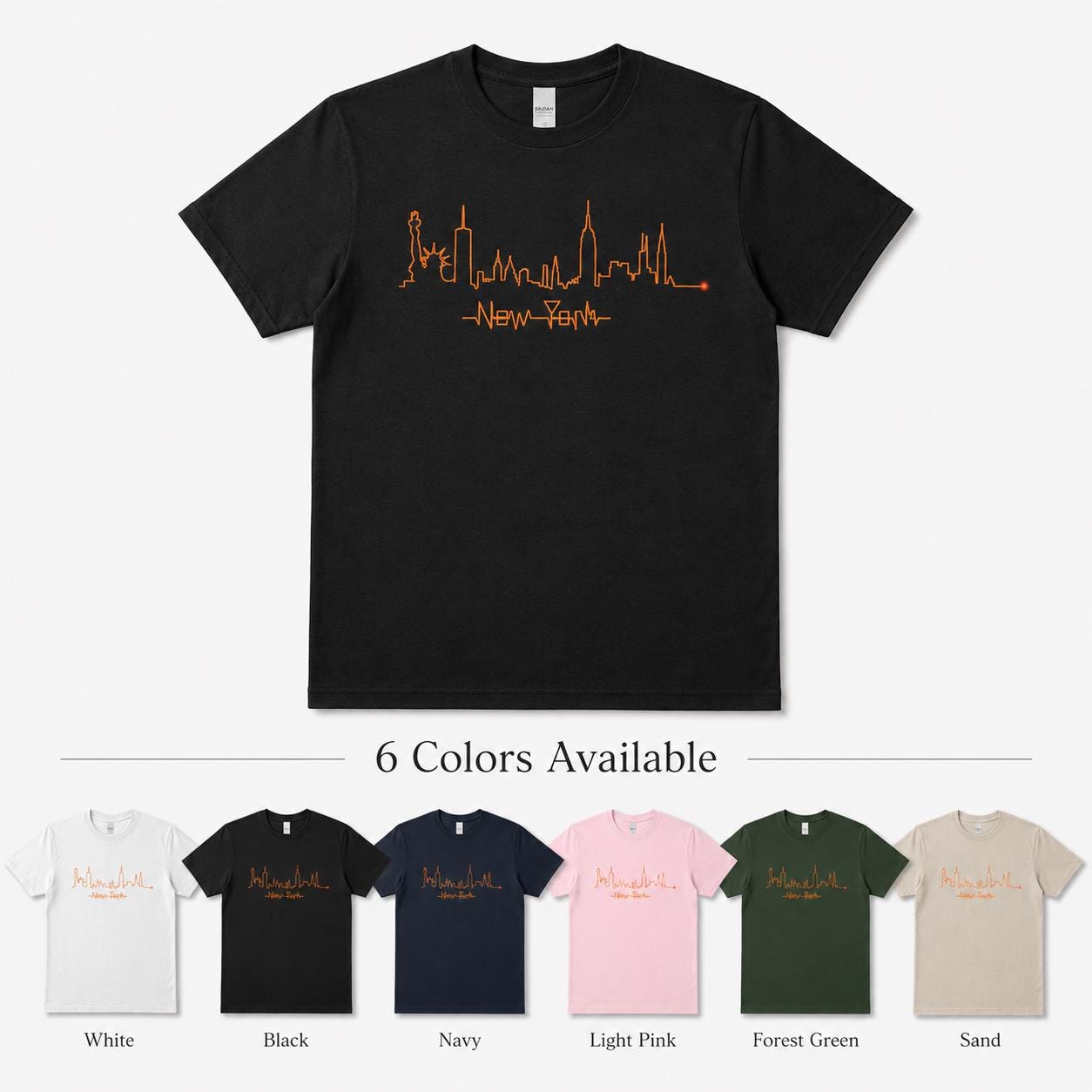 New York Skyline Graphic T-shirt | MARS FASHION USA cardio Unisex Tee