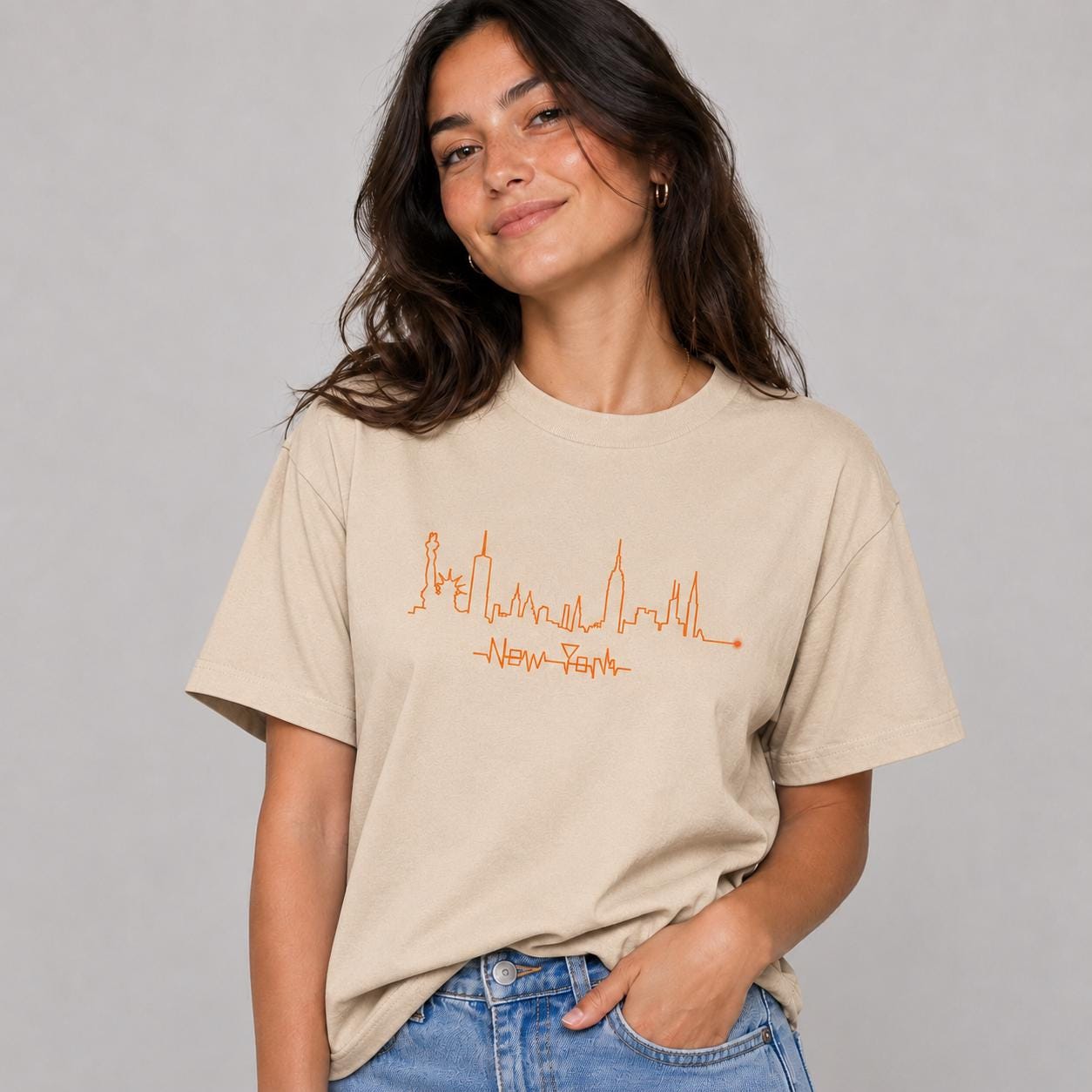 New York Skyline Graphic T-shirt | MARS FASHION USA cardio Unisex Tee