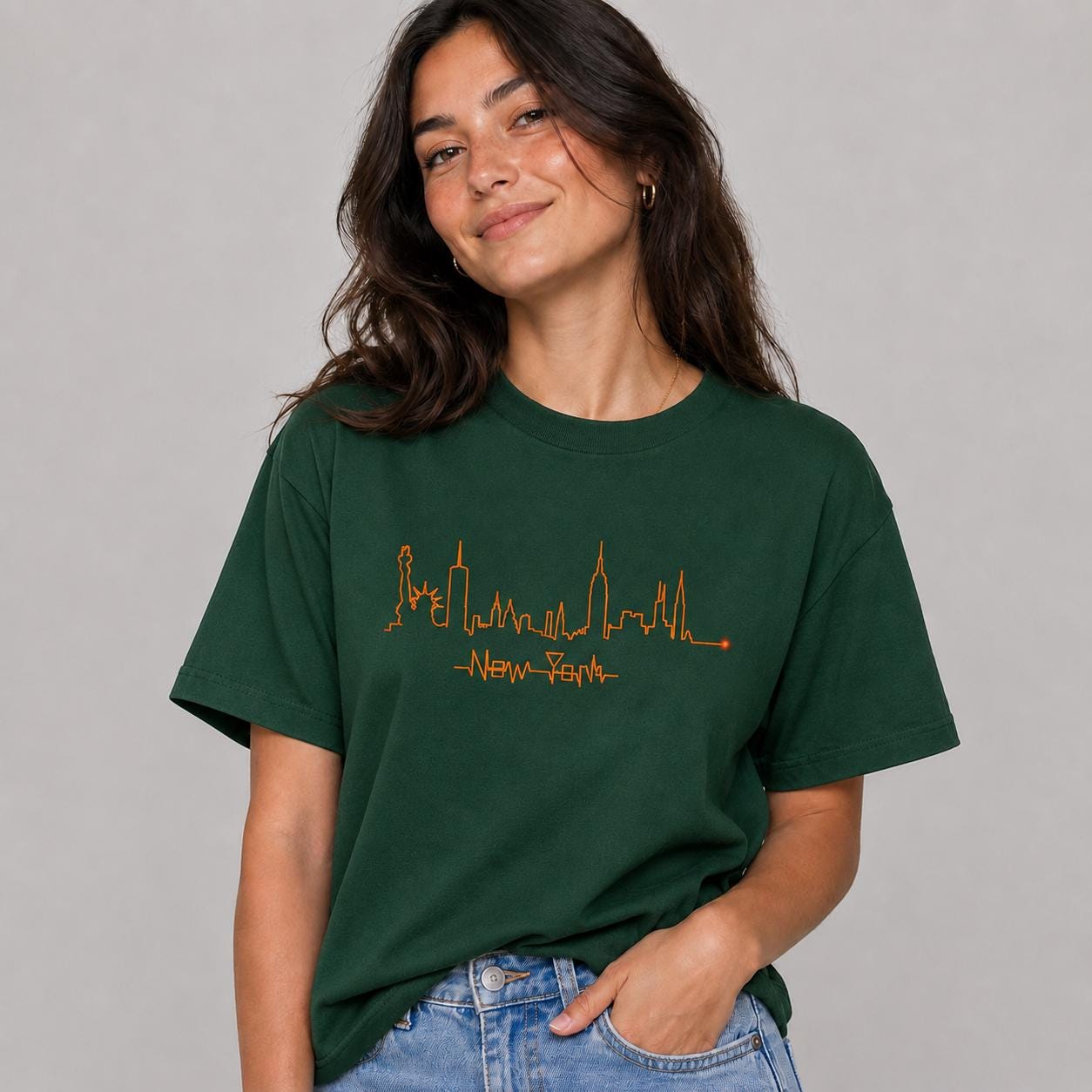 New York Skyline Graphic T-shirt | MARS FASHION USA cardio Unisex Tee