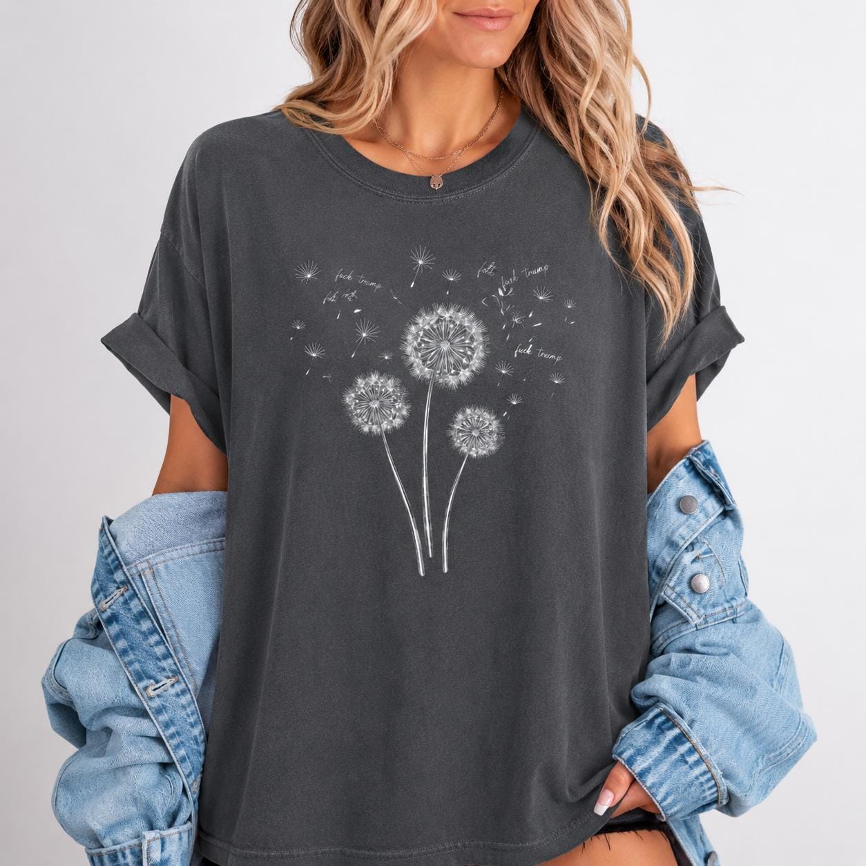 Comfort Colors Dandelion Dragonfly Shirt, Wildflower Garden Boho Tee