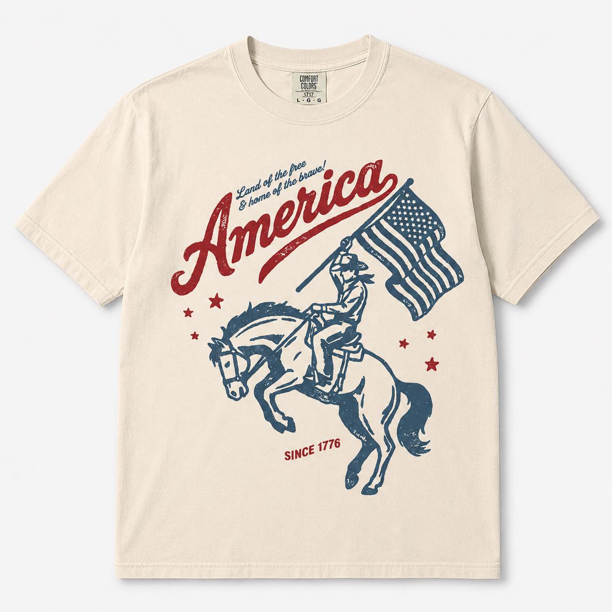 Comfort Colors America Since 1776 Patriotic Shirt, American Flag Tee