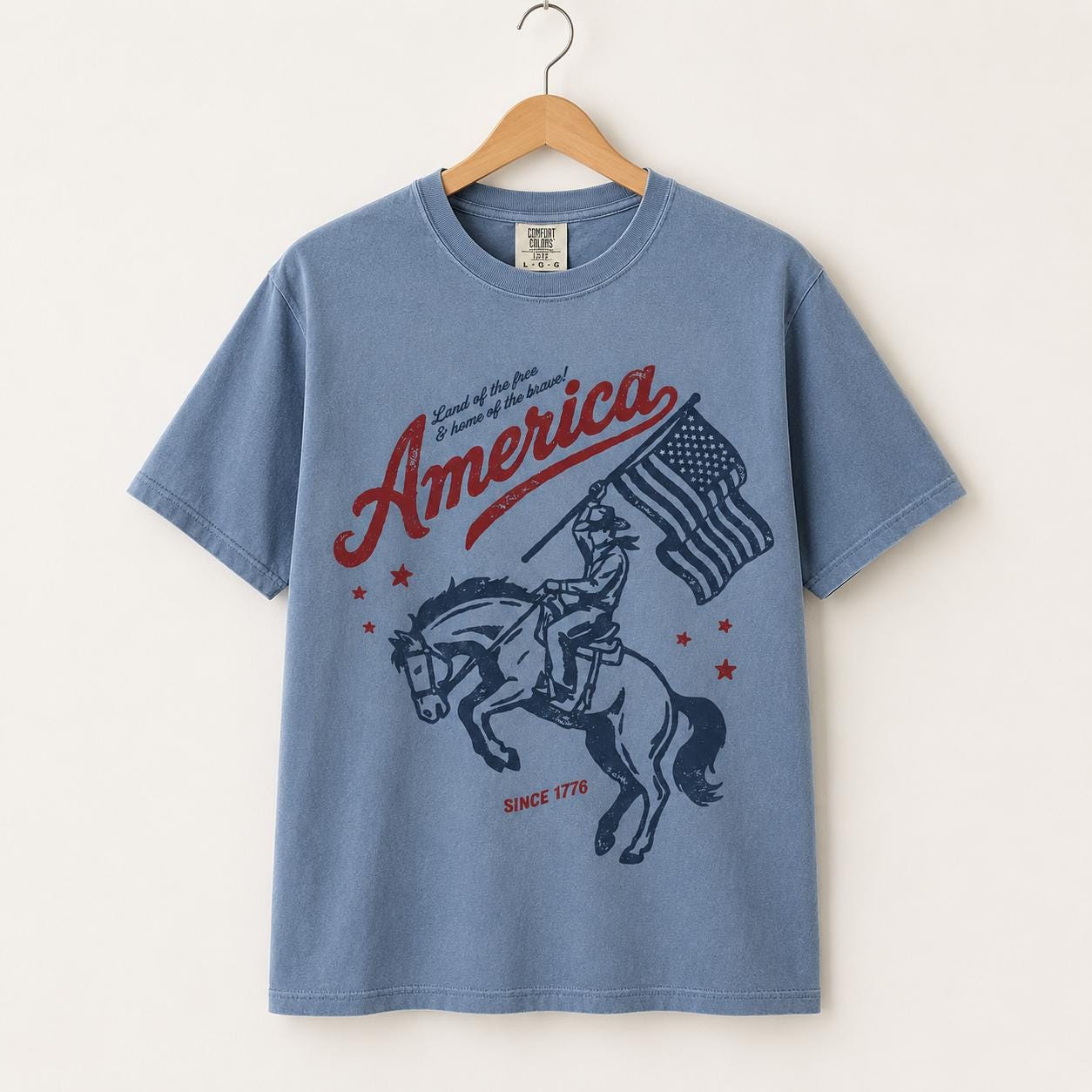 Comfort Colors America Since 1776 Patriotic Shirt, American Flag Tee