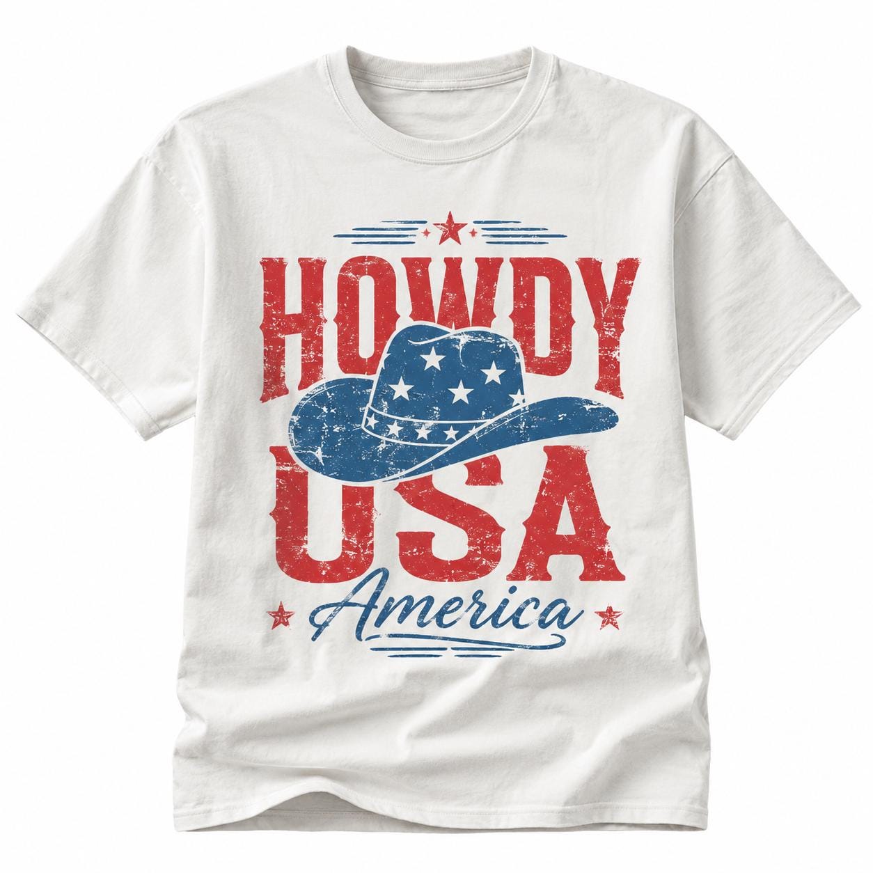 Howdy America Cowboy Hat T-Shirt, Sweatshirt, Hoodie