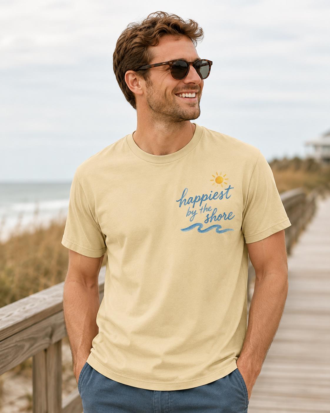 Happiest by the Shore Shirt, Comfort Colors Beach Tee, Sweatshirt, Hoodie