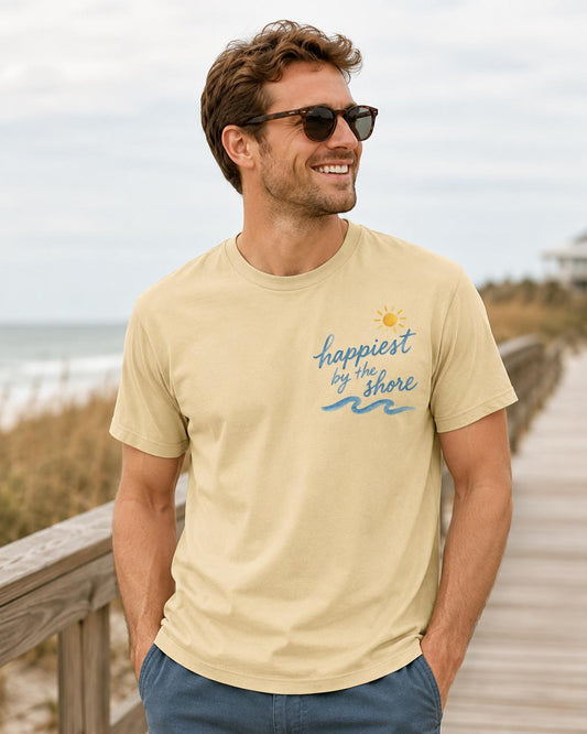 Happiest by the Shore Shirt, Comfort Colors Beach Tee, Sweatshirt, Hoodie