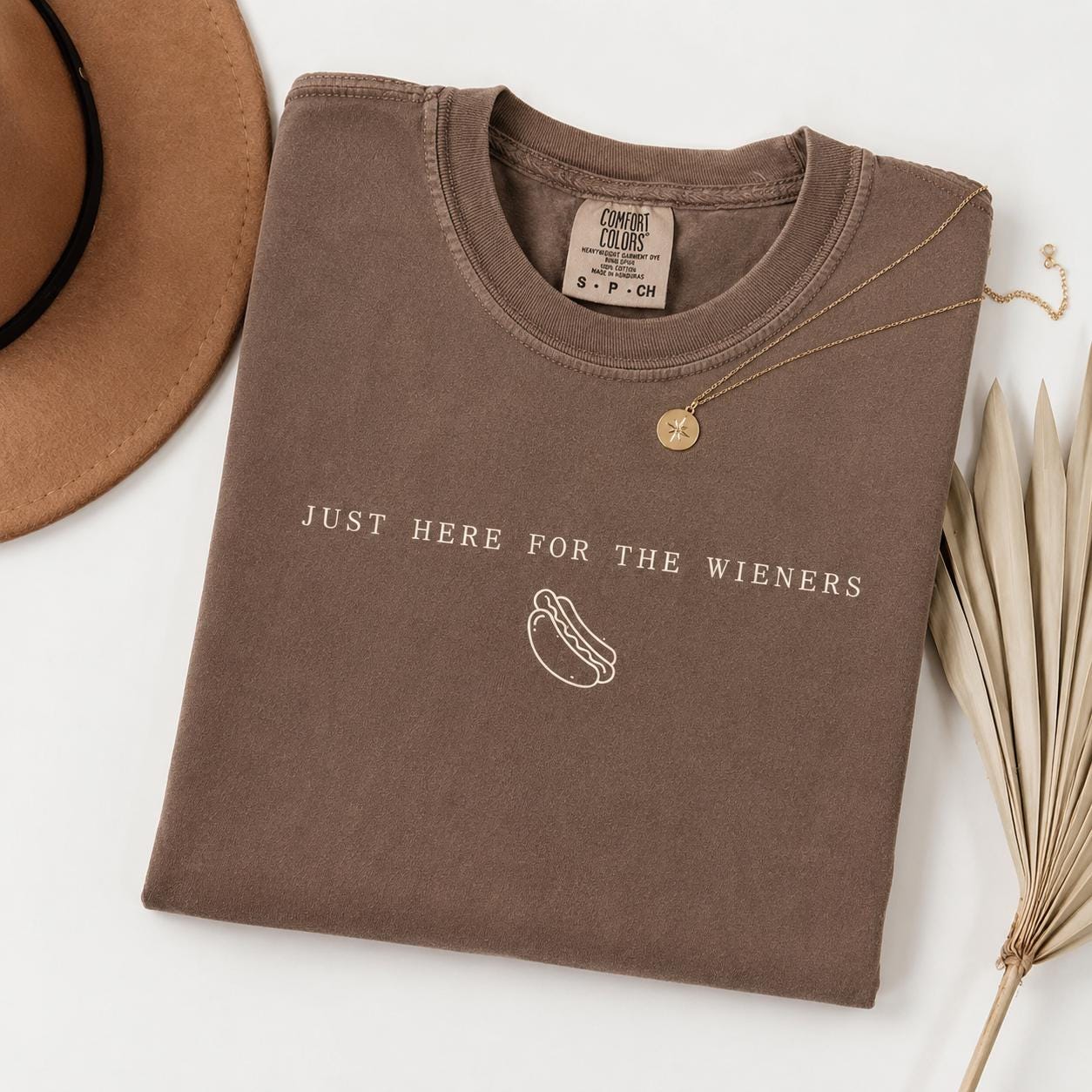 Just Here For The Wieners Hot Dog Tee, Comfort Colors BBQ Shirt