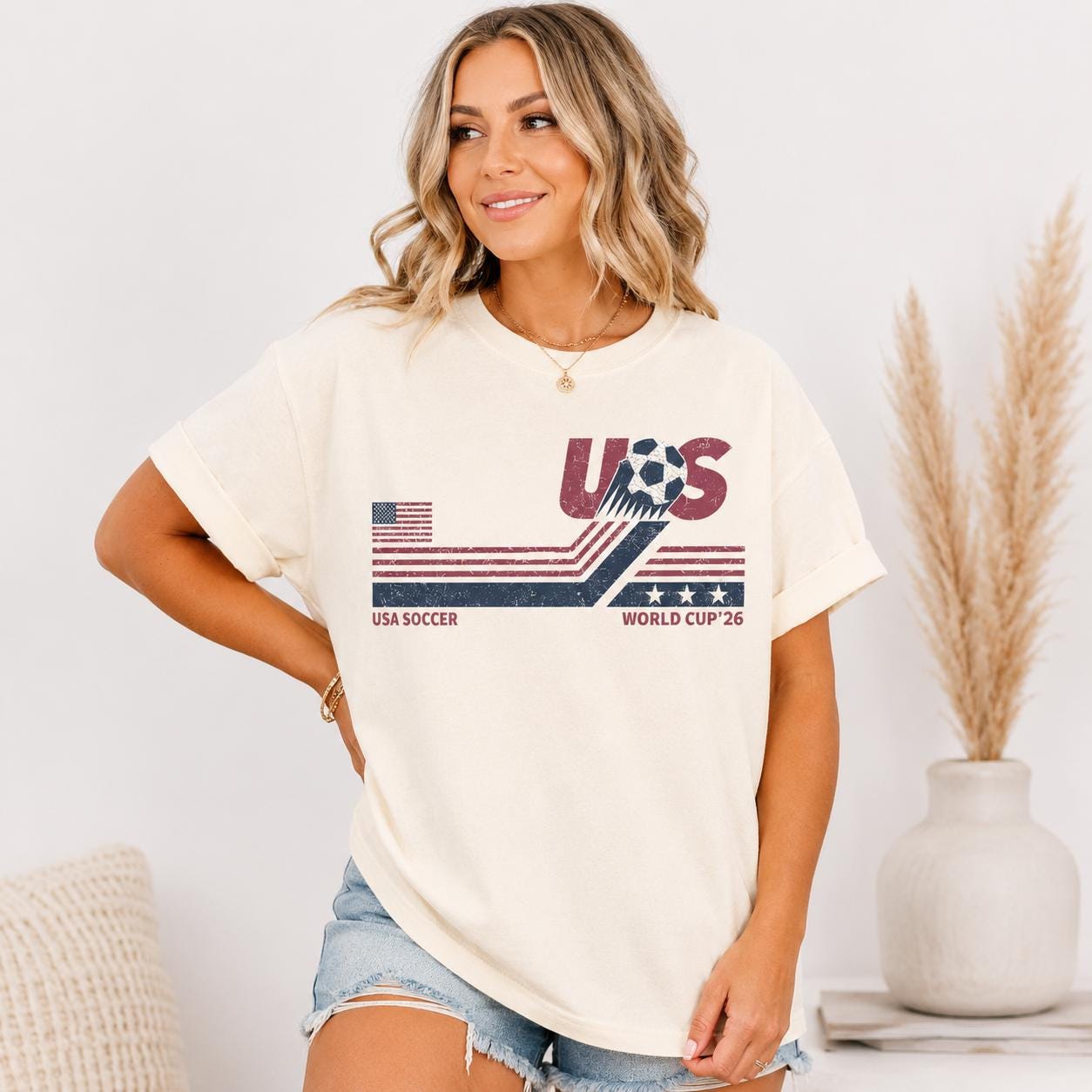 USA Soccer World Cup '26 Shirt, Vintage Patriotic Game Day Tee
