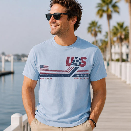 USA Soccer World Cup '26 Shirt, Vintage Patriotic Game Day Tee