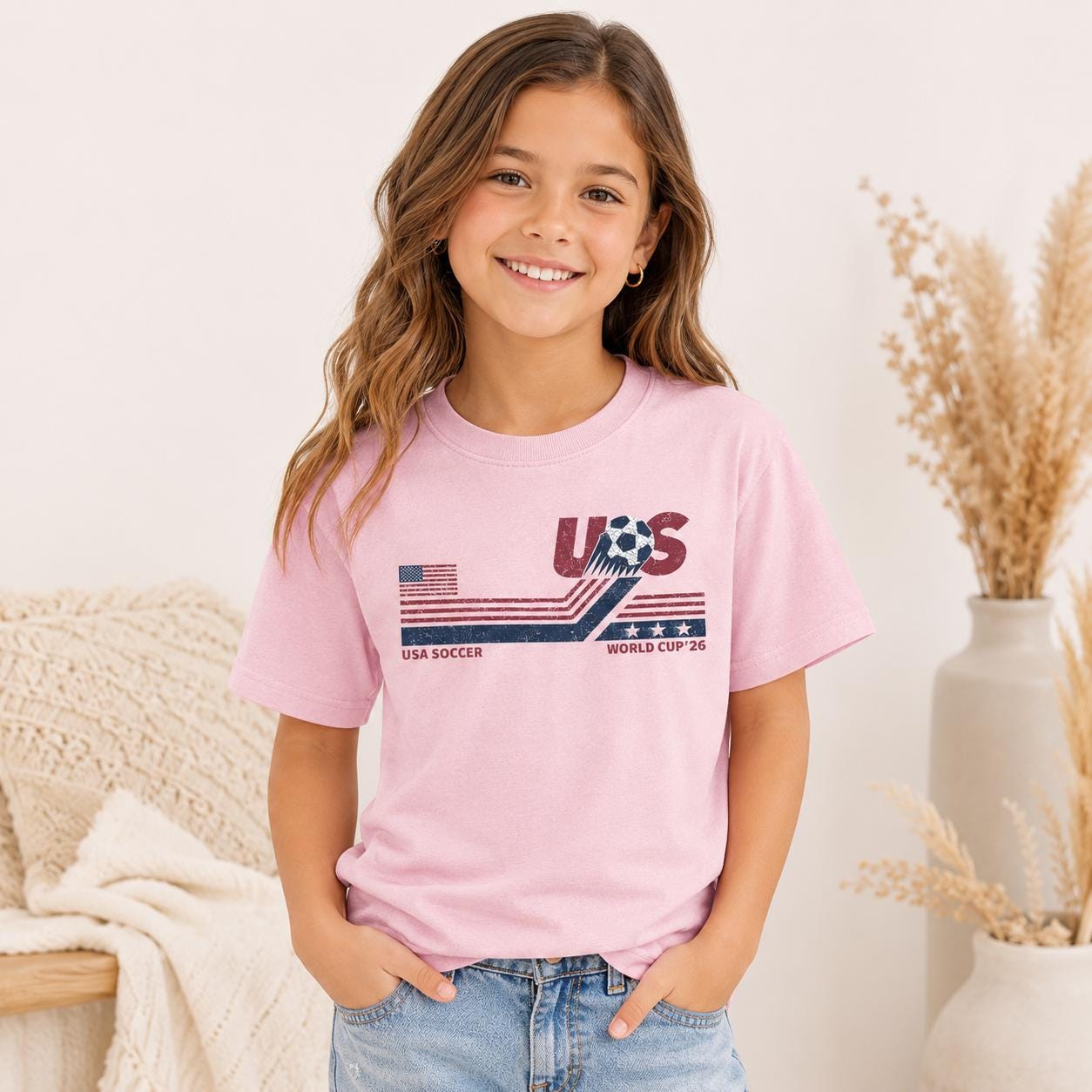 USA Soccer World Cup '26 Shirt, Vintage Patriotic Game Day Tee
