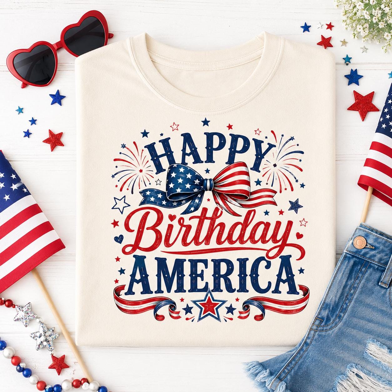 Happy Birthday America Patriotic USA Shirt, Comfort Colors Tee