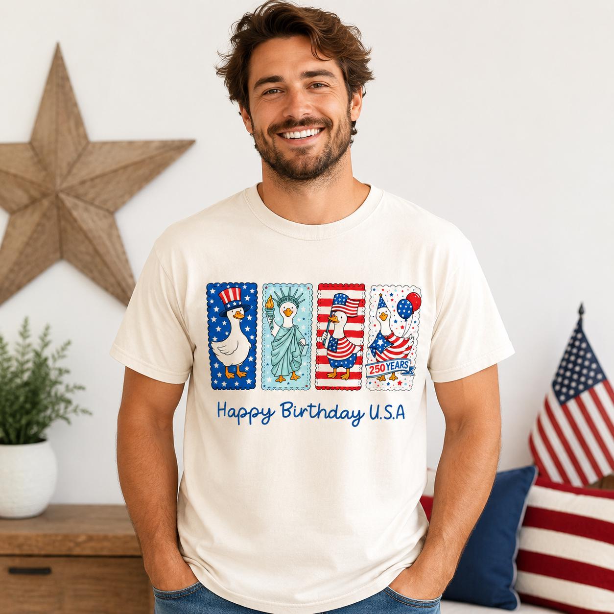Comfort Colors USA Patriotic Birthday Shirt, 4th of July Family Tee