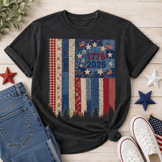Comfort Colors US Flag Shirt, Patriotic USA Tee, America Est 1776 Summer Apparel
