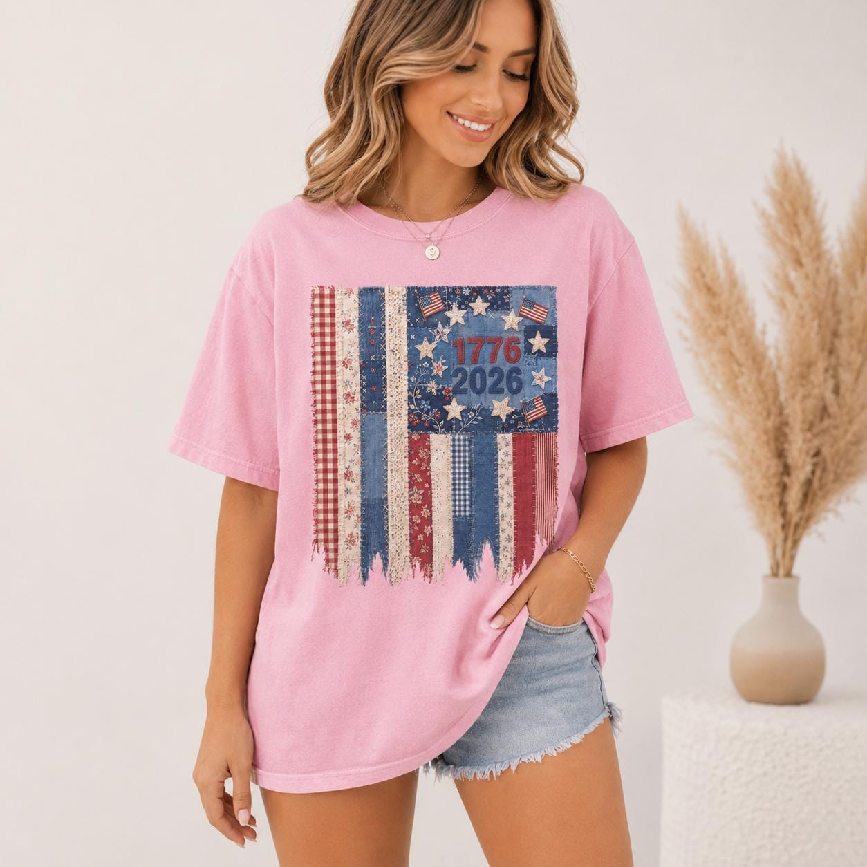Comfort Colors US Flag Shirt, Patriotic USA Tee, America Est 1776 Summer Apparel