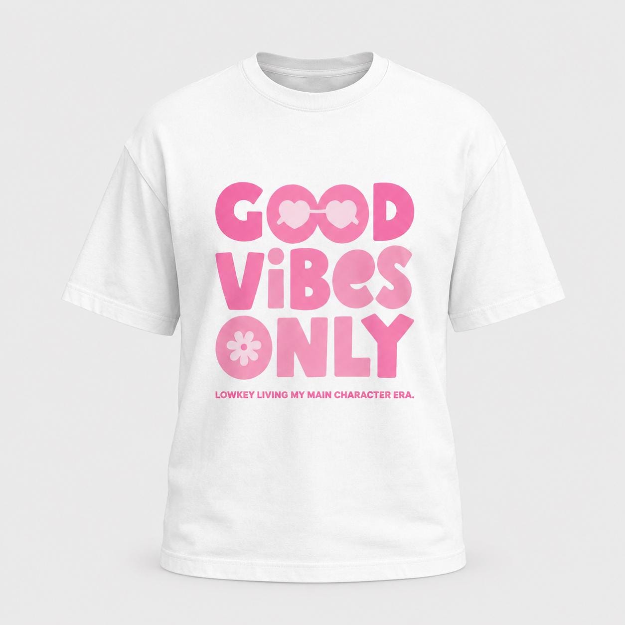 Good Vibes Only T-Shirt, Comfort Colors Pink Graphic Tee, Positive Vibes Tee, Sweatshirt, Hoodie