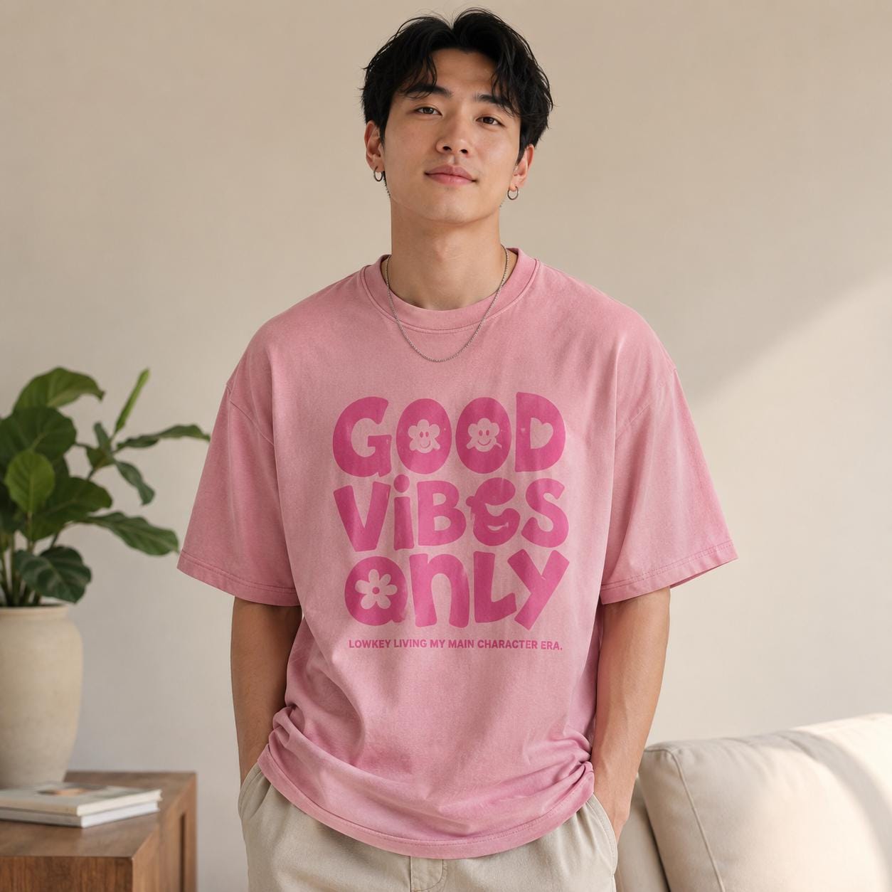 Good Vibes Only T-Shirt, Comfort Colors Pink Graphic Tee, Positive Vibes Tee, Sweatshirt, Hoodie