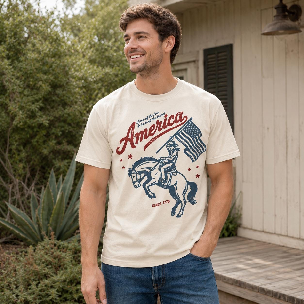 Comfort Colors America Since 1776 Patriotic Shirt, American Flag Tee