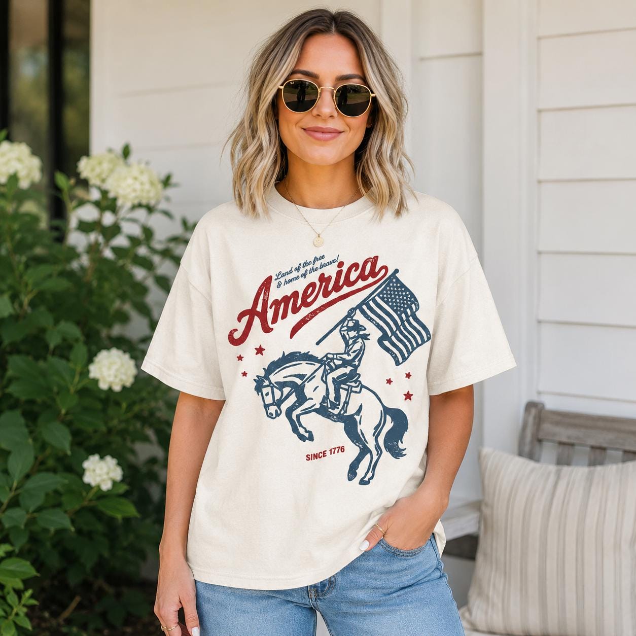 Comfort Colors America Since 1776 Patriotic Shirt, American Flag Tee