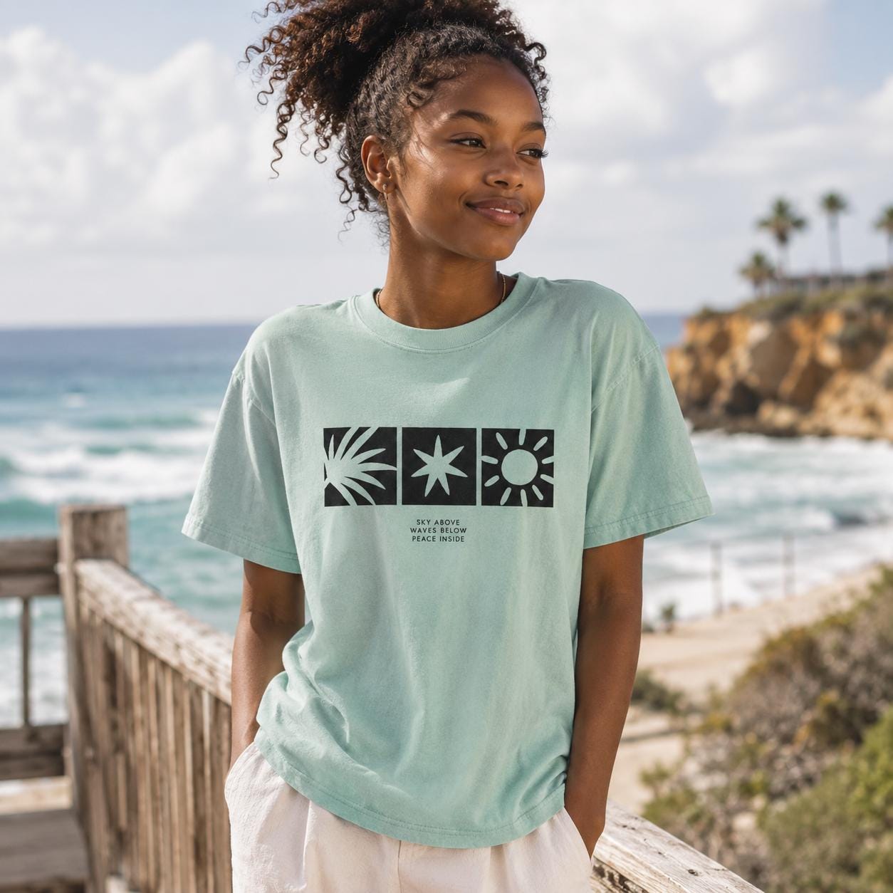 Sky Above Waves Below T-Shirt, Comfort Colors Coastal Tee, Sweatshirt, Hoodie