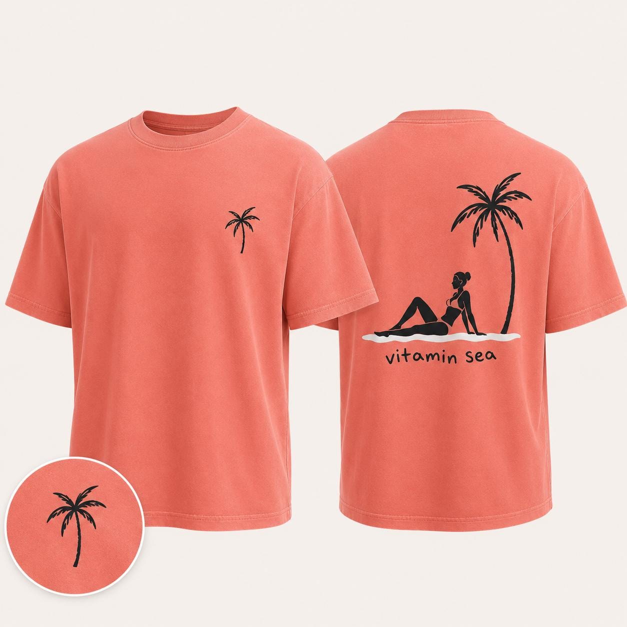 Vitamin Sea Shirt, Comfort Colors Beach T-Shirt, Palm Tree Summer Graphic Tee, Sweatshirt, Hoodie